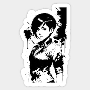 Anime Girl In Office Uniform 12 Sticker